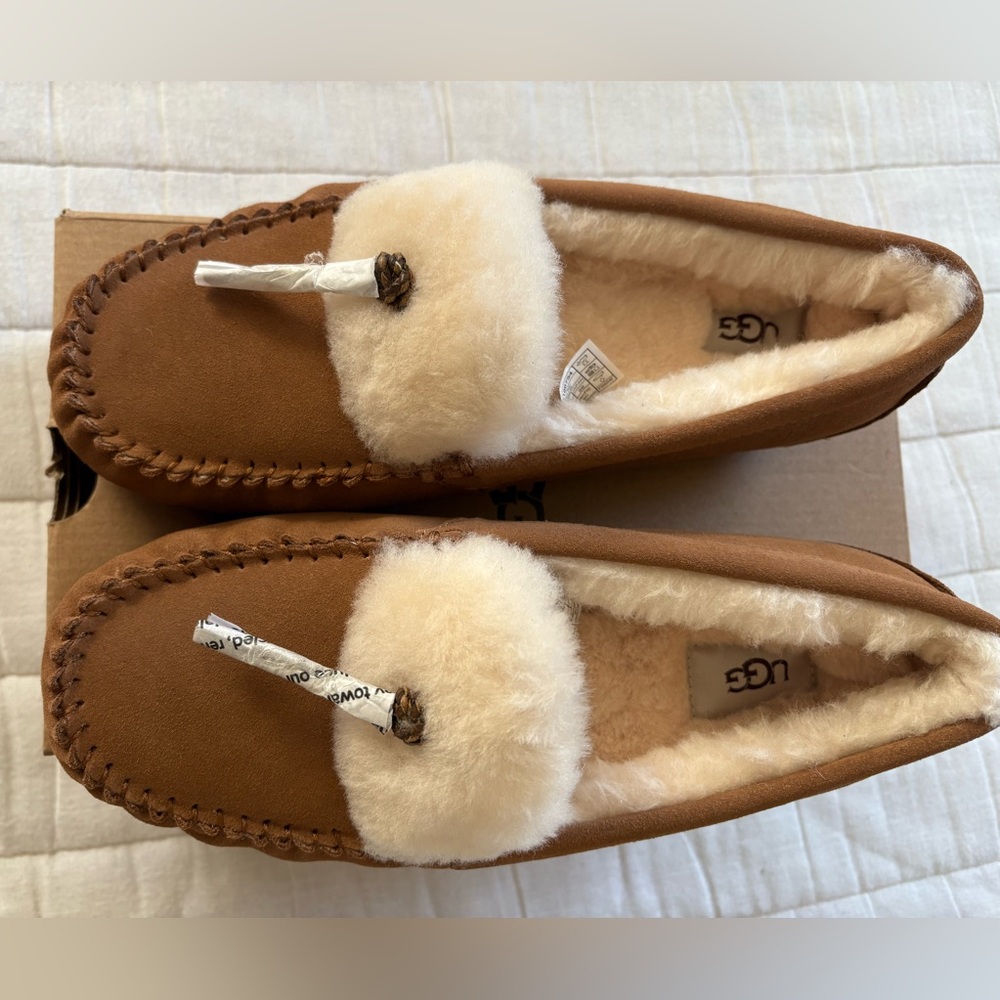 New in Box W UGG Shearling Braid Slippers